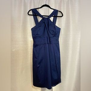 David’s Bridal Navy Bridesmaid Dress, size 8